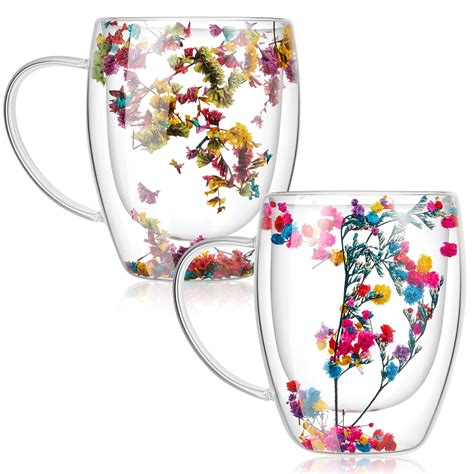 Coffee Cup With Flowers Floral Mugs, Travel Mugs, Tumbler Cups