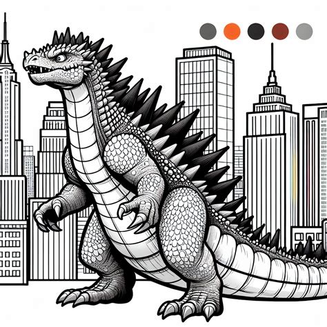 Godzilla Coloring Pages – Custom Paint By Numbers