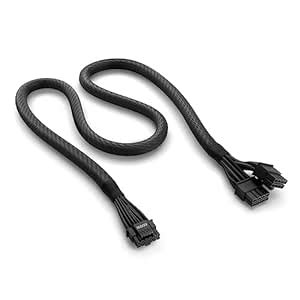 NZXT 12VHPWR Adapter Cable - 12+4-Pin (16-Pin) 12HVPWR to Dual 8-Pin ...