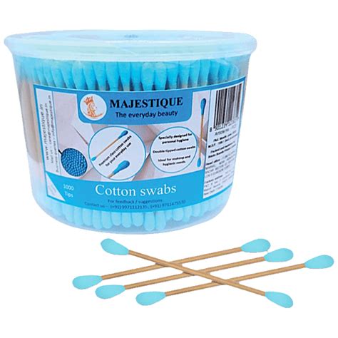 Buy Majestique Cotton Swabs - Premium Quality, Dual-Sided Tip, For ...