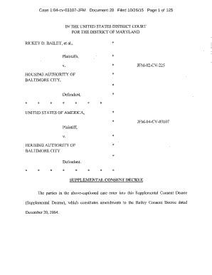 Fillable Online justice HABC Supplemental Consent Decree - US ...