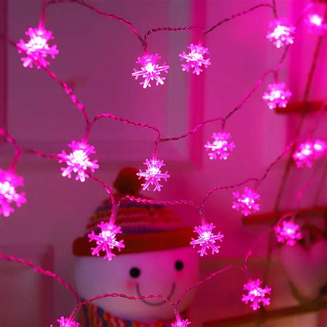 Skksst Christmas Fairy Light LED Snowflake String Light Battery ...