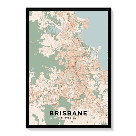Australia City Map Illustration: Buy Premium Framed Old & Modern Map ...