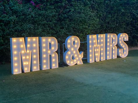 Large Marquee Letters Giant Light Up Letters for Wedding & Baby Shower ...