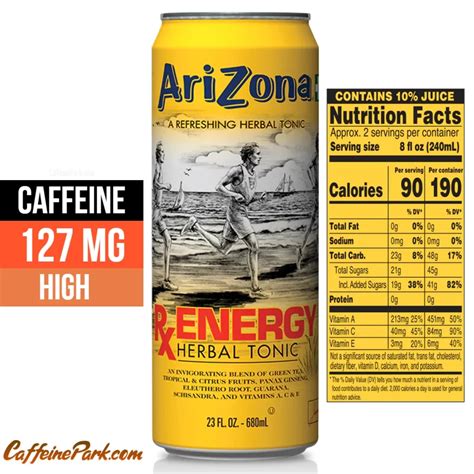 Arizona Rx Energy Drink Caffeine Content: Ho Much Caffeine?