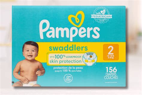 Pampers Swaddlers Diapers - Size 2, One Month Supply (156 Count), Soft ...