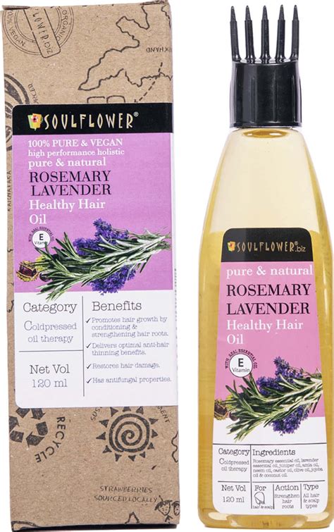 Buy SOULFLOWER PURE AND NATURAL ROSEMARY LAVENDER HAIR OIL - 120 ML ...