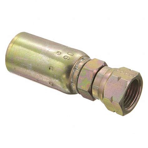 KURT, Carbon Steel, Straight, Hydraulic Crimp Fitting - 55RT66|FSX-12 ...