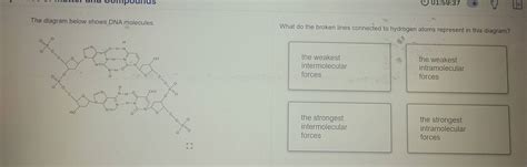 Solved: aña Compounds 01:59:37 The diagram below shows DNA molecules ...