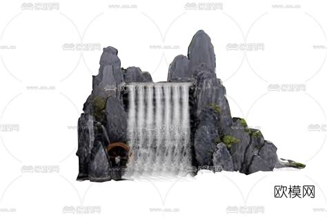 鱼池流水墙瀑布墙图片-图库-五毛网
