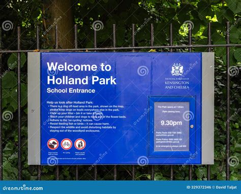 Entrance of the Holland Park in London Editorial Photo - Image of ...