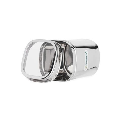 Coconut Stainless Steel Storage Box With See Through Acrylic Lid For H ...