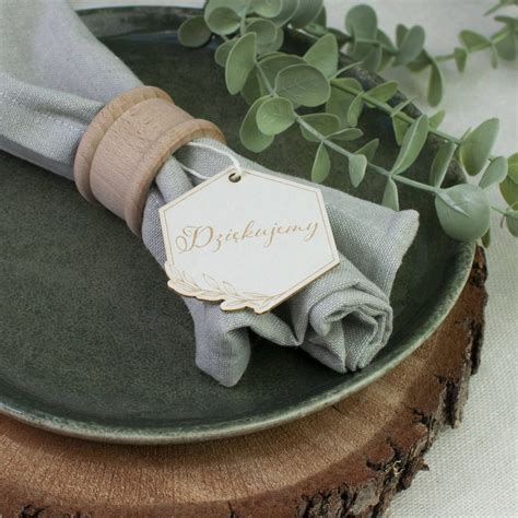 Zawieszki Modern garden - Dziękujemy, 20 szt., 5,7 x 5,7 cm - P13 ...