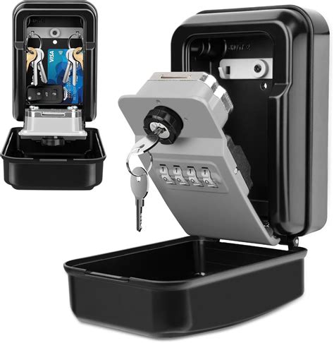 WACCET Key Safe Wall Mounted, Lock Box with Two Emergency Keys ...