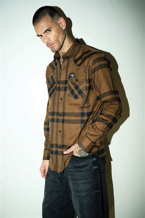 Buy Brown Blast Stripe Regular Fit Shirt | Bonkers Corner