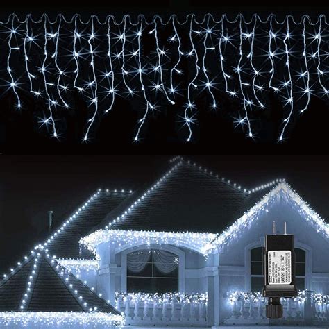 Amazon.com : LED Icicle Lights Outdoor, 32.8ft 400 LED Icicle Christmas ...