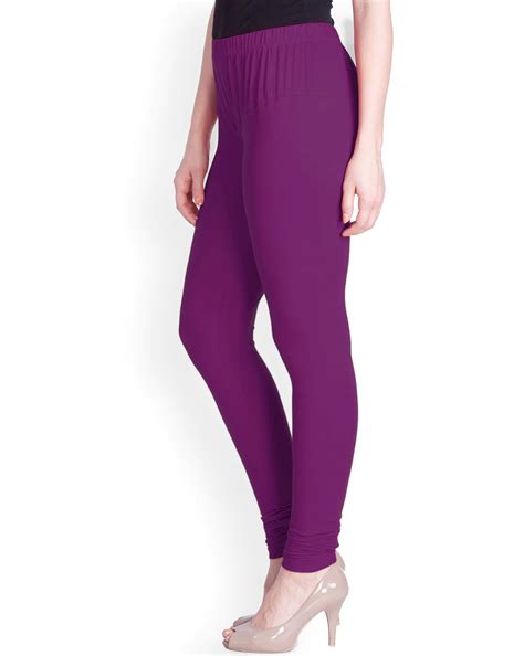 Lyra Purple Churidar Cotton Leggings free Size for Woman – Stilento