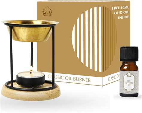 Classic Oil Burner by Dukhni | Brass burner with candle | Use for ...