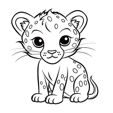 Colouring Pages Leopard