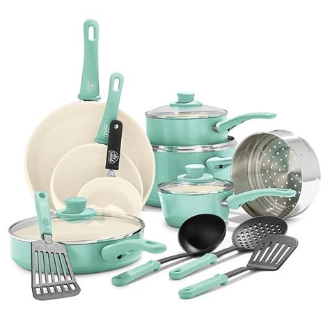 Buy GreenLife Aluminium Nonstick Cookware Set, 1QT covered saucepan ...