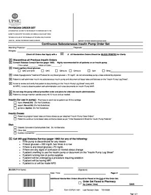 Fillable Online Continuous Subcutaneous Insulin Pump Packet 07-14 ...