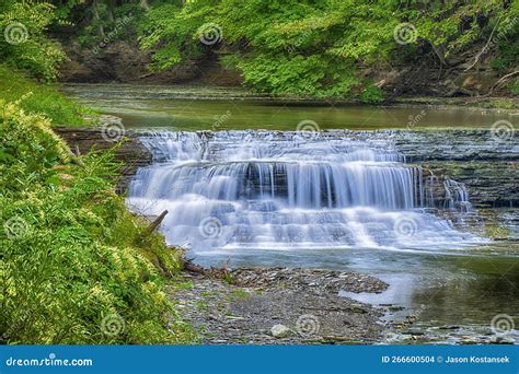 Waterfall at Lawrence Park Golf Club Stock Photo - Image of beauty ...