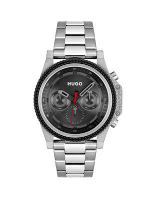 Buy Hugo Brave Quartz Multifunction Black Round Dial Men Watch (1530347 ...