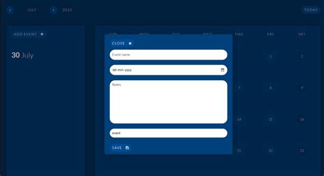 Calendar Display CSS/HTML 的图像结果