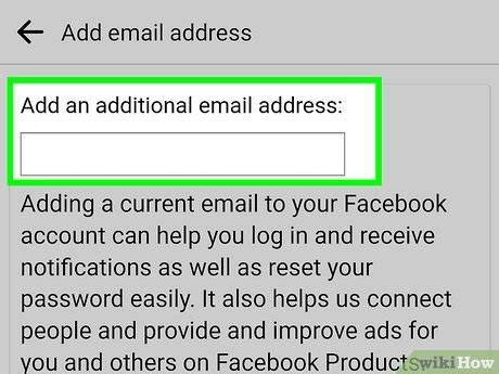 Image result for Modifier Email Facebook