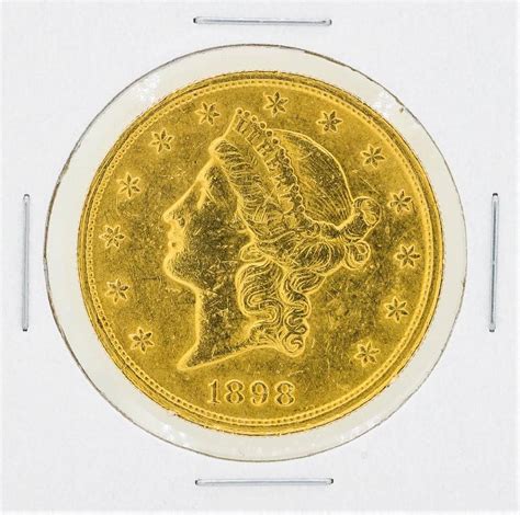 1898 S $20 Liberty Head Double Eagle Gold Coin