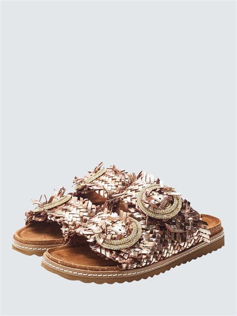 Moda in Pelle Olisia Woven Leather Open Toe Sandals