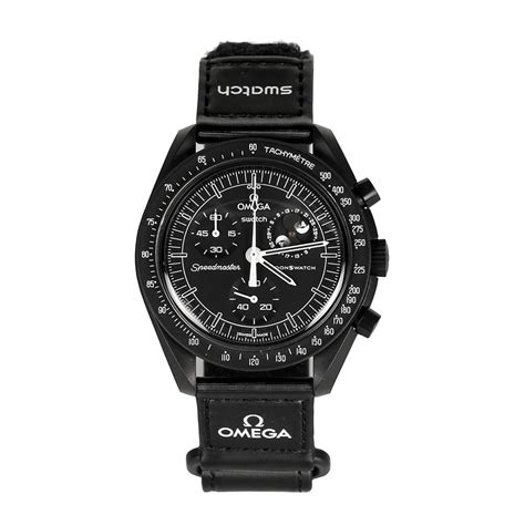 SWATCH X OMEGA BIOCERAMIC MOONSWATCH MISSION TO MOONPHASE SNOOPY BLACK ...