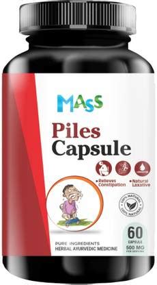 MASS Piles Capsules For Bawasir External Hemorrhoids Effective Internal ...