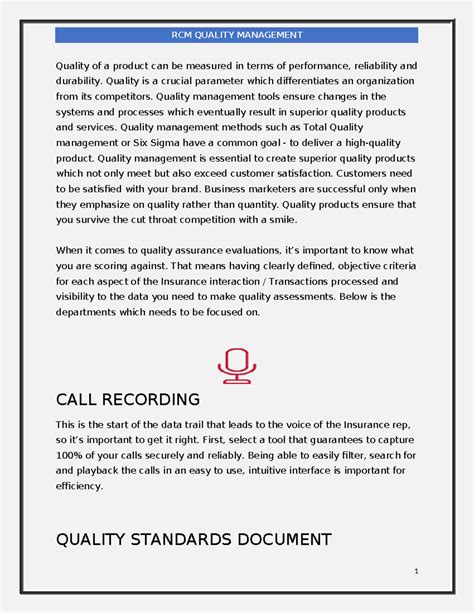 RCM Quality management - Quality of a product can be measured in terms ...