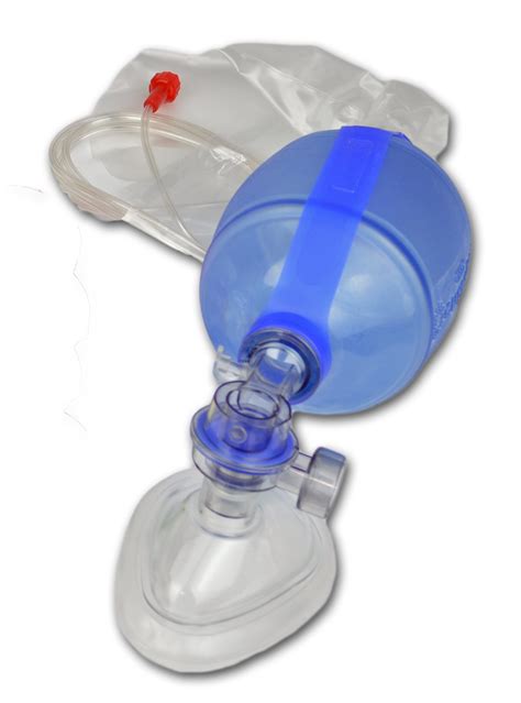 Lightning X Adult Bag Valve Mask, Manual Pulmonary Resuscitator w/ Mask ...