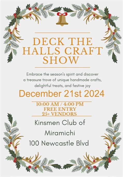 Deck the halls Christmas Craft Show , Kinsmen Club of the Miramichi, 21 ...