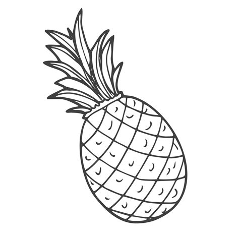 Pineapple Clipart Black And White