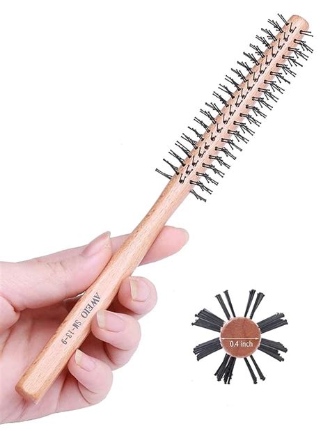 Buy Small Round Brush for Short Hair, 1 Inch Mini Quiff Roller for ...