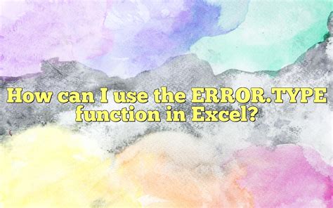 How to Use Error Function 的图像结果