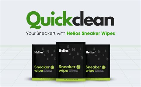 Helios Sneaker Wipes (Pack of 20) – On-the-Go Cleaner for Sneakers ...