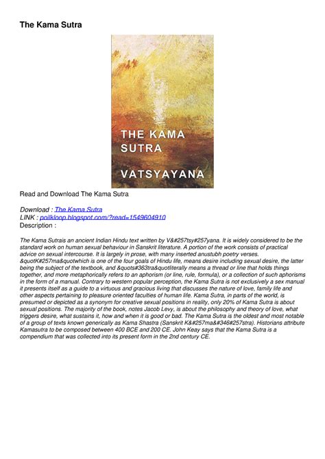 PDF Read Online The Kama Sutra free - The Kama Sutra Read and Download ...
