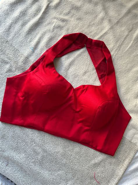 Red Halter Neck Blouse – Styled By Apra