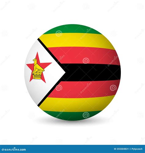 Ball in Colors of Zimbabwe Flag Stock Illustration - Illustration of national, shape: 355504831