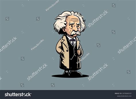 Illustration Vector Drawing Albert Einsteins Caricature-style Stock ...