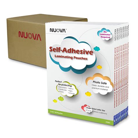 Nuova Premium Self-Adhesive Laminating Pouches