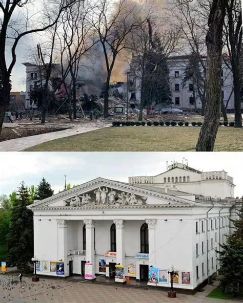 Visuals Emerge Showing Damage Of Russian Bombing On Theatre That ...