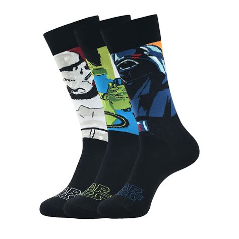 Buy BALENZIA X STAR WARS Men's Character Crew Socks with Giftbox– Pack ...