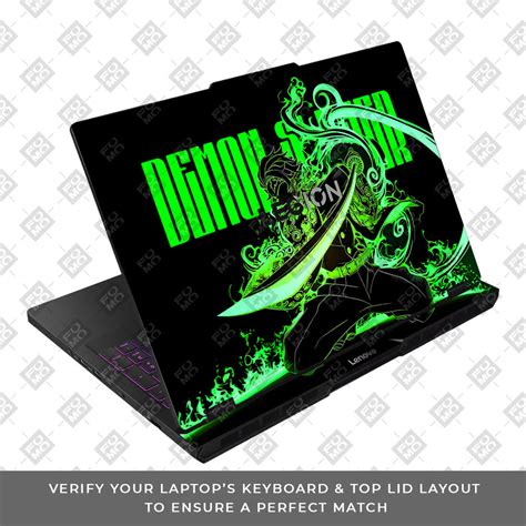 Tanjiro Green Flame Dance Lenovo Legion Pro 5 16AFR10 3D Laptop Skin