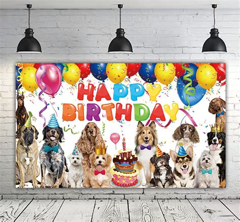 6 X 3 6ft Dog Happy Birthday Backdrop Dog Birthday | Desertcart INDIA