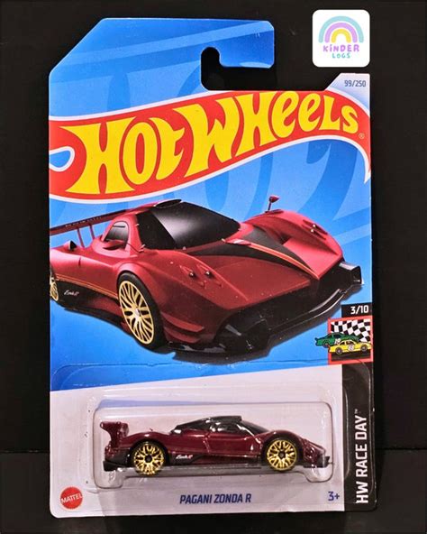 Hot Wheels Pagani Zonda R - Red Color With Gold Wheels - Kinder Logs India